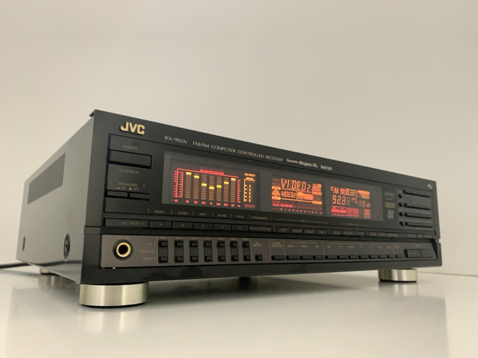JVC RX 950V AM/FM Stereo Receiver 2 X 120 Watts RMS Vintage 1987 WORK Good Look