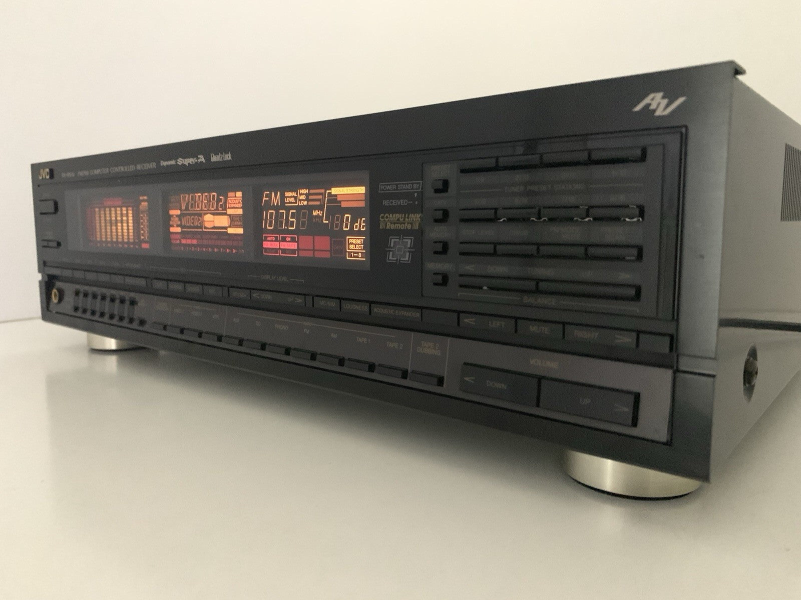 JVC RX 950V AM/FM Stereo Receiver 2 X 120 Watts RMS Vintage 1987 WORK Good Look