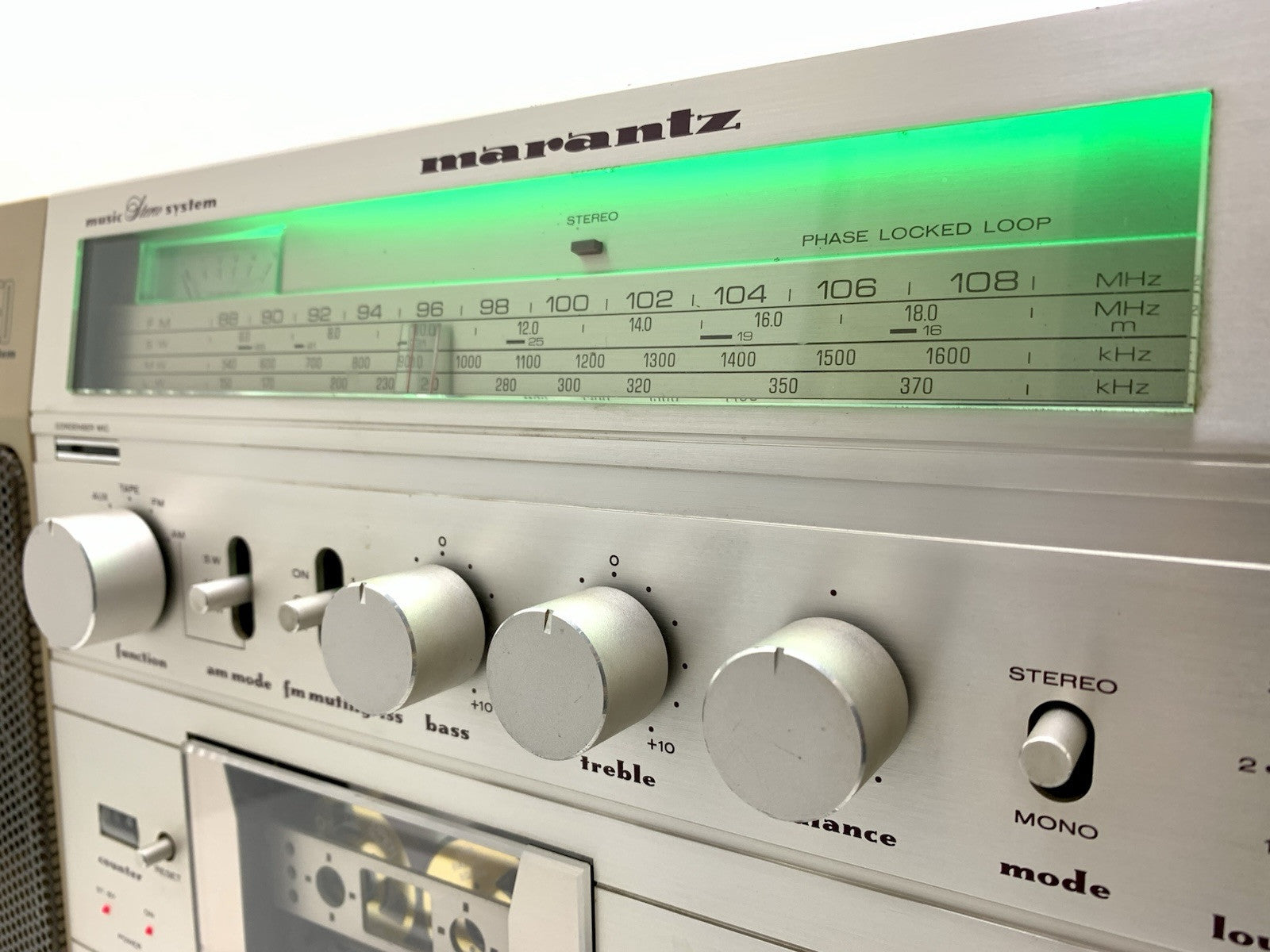 MARANTZ PMS 7004 BIG BOOMBOX STEREO Radio Cassette Vintage 1981 WORK Good Look