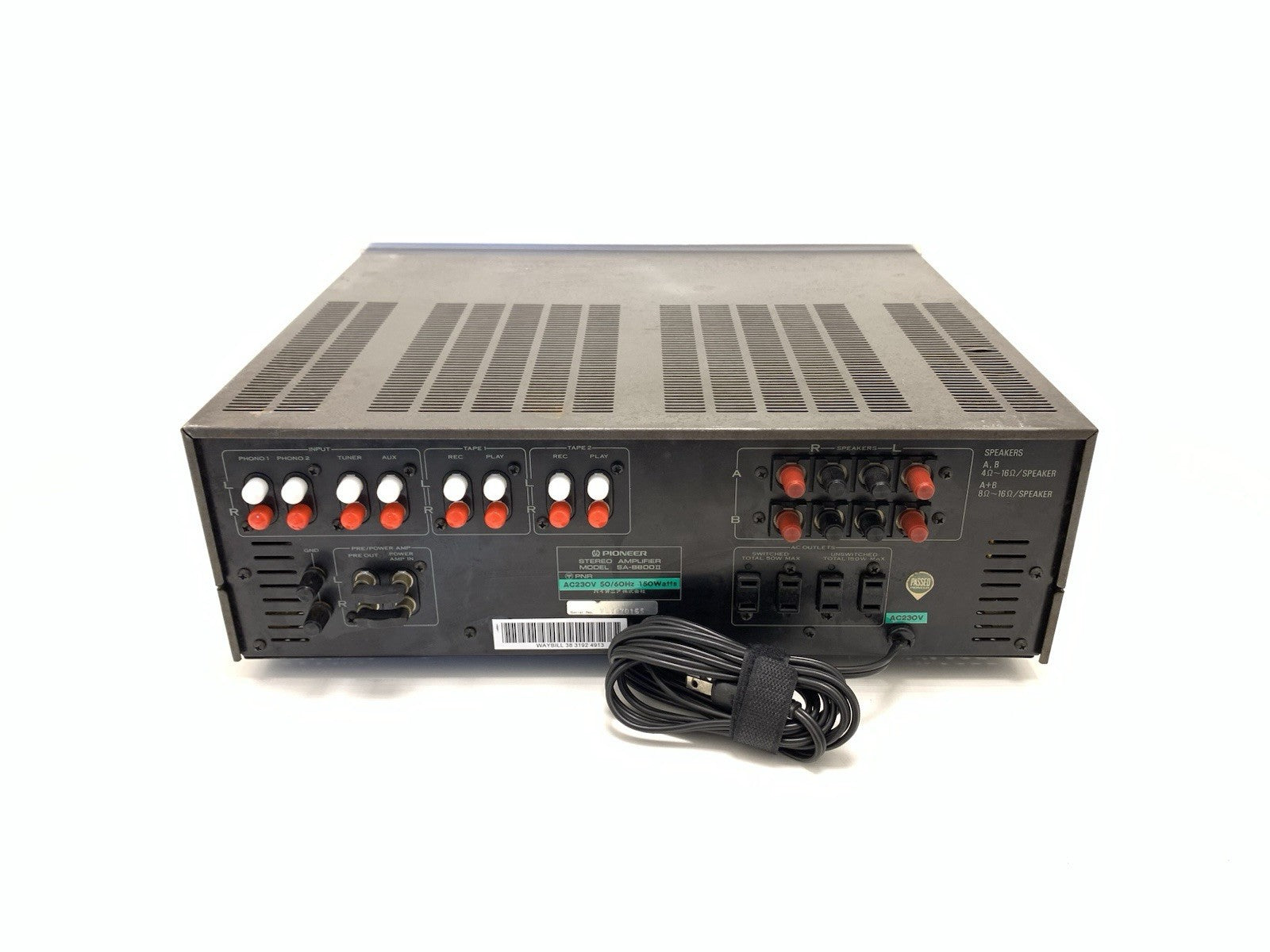 PIONEER SA 8800 II Stereo Amplifier 60+60 WRMS Vintage Work 120 or 220V GoodLook