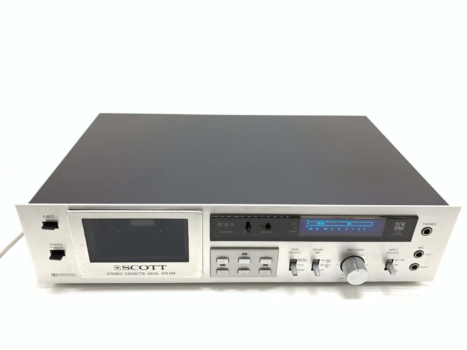 HH SCOTT 675DM Stereo Cassette Tape Deck 2 Head Vintage 1980 WORK Good Look