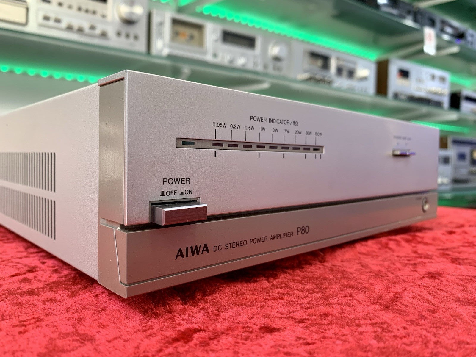 AIWA SA P 80 Stereo Power Amplifier 50+50 Watts RMS Vintage 1980 Work GOOD LOOK