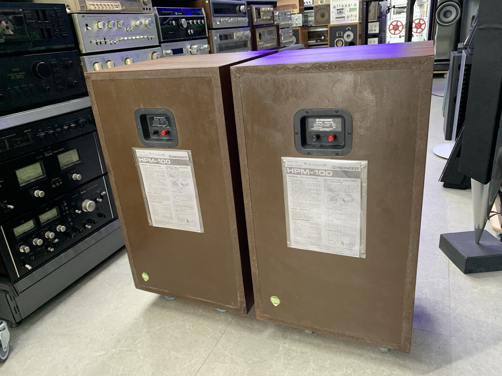 PIONEER HPM 100 Original 4Way SPEAKERS 100 Watts RMS Vintage 1976 WORK GOOD LOOK