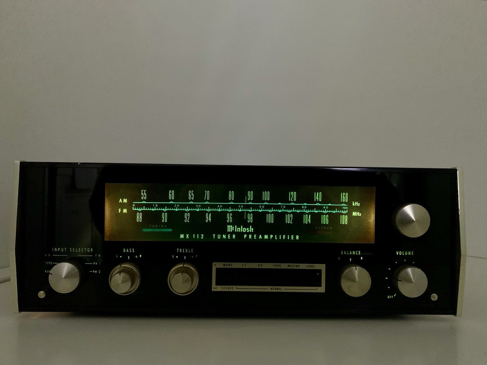 McINTOSH MX 112 Stereo FM AM Tuner Pre Amplifier Vintage 1970 WORKING Good Look