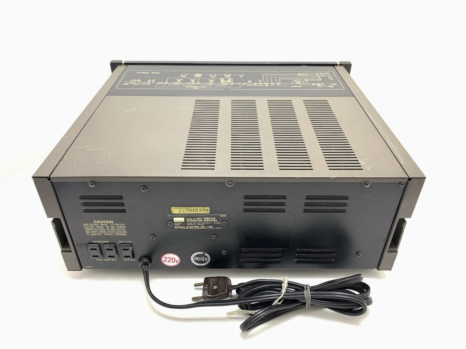 SANSUI AU 9900A VERY RARE Stereo Amplifier 80+80Watts RMS Vintage 1977 Good Look