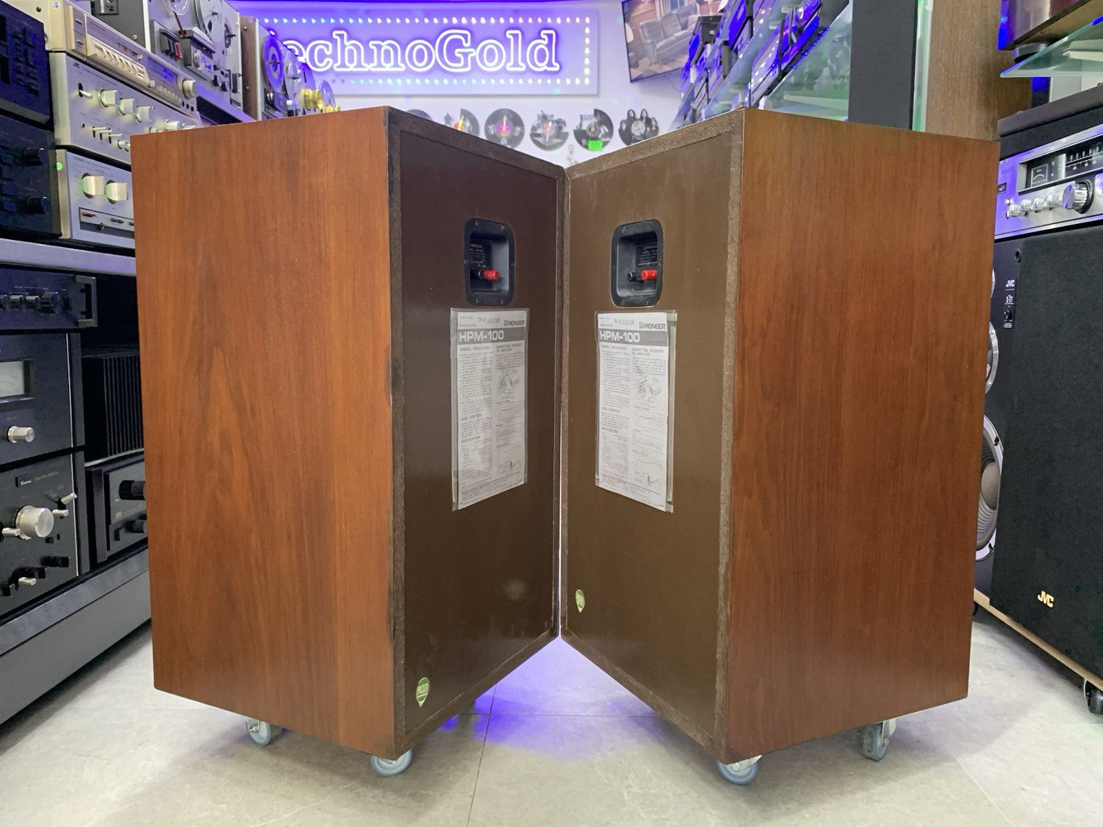 PIONEER HPM 100 Original 4Way SPEAKERS 100 Watts RMS Vintage 1976 WORK GOOD LOOK