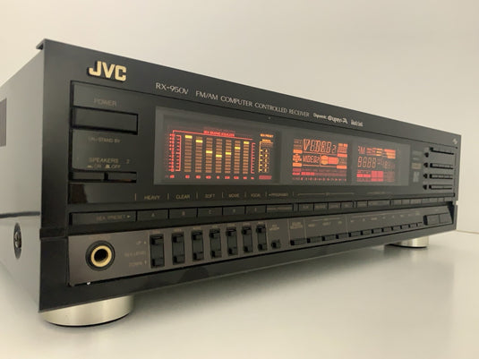 JVC RX 950V AM/FM Stereo Receiver 2 X 120 Watts RMS Vintage 1987 WORK Good Look